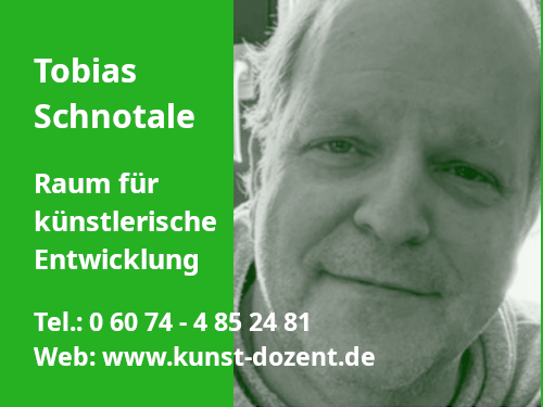 Raum für künstlerische Entwicklung - Tobias Schnotale - Rödermark, Kunstdozent, Kunstunterricht, Kunstkurse, Kunst-Workshops, Kunstschule, Kunst-Coaching, Künstler-Coaching, Coaching für Künstlerinnen und Künstler, Vor-Ort-Termine, Online-Termine